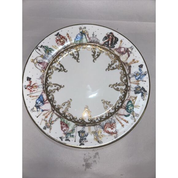 Hand Painted Decorated Porcelain Plate by Salviati & Co. Italy - Picture 1 of 9